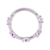 Silberner Hinged Crystal Clicker 10mm Silberner Piercing-Ring mit Kristallen, 10mm Innendurchmesser