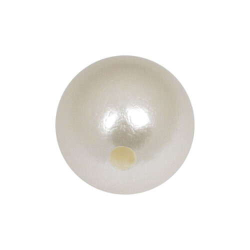 Cremefarbene Perle 3,0 mm mit 1,2 mm Stärke auf weißem Hintergrund