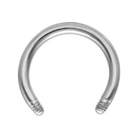 Silberner Piercing-Stab aus Chirurgenstahl, glatt, runde Form