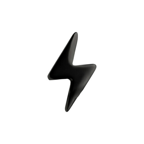 Schwarzer Blitzaufsatz aus Titan, Gewindedurchmesser 0,8 mm, auf weißem Hintergrund