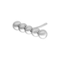 Silberner Push Fit Bubble Bar Aufsatz Silberner Push Fit Bubble Bar Aufsatz auf weißem Hintergrund
