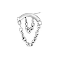 Silberner Helix Push Fit Aufsatz mit Doppelkette Silberner Helix Aufsatz mit doppellagiger Kette auf weißem Hintergrund