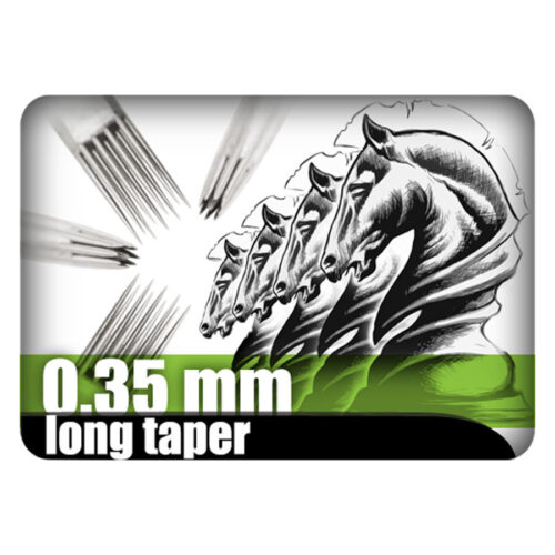 Kwadron Round Liner Tattoonadel 0.35 mm, vier Schachpferde Design