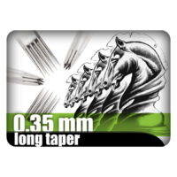 Kwadron Softedge Magnum Nadeln mit 0.35 mm Stärke auf weißem Hintergrund