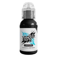 Flasche World Famous Ink Limitless Dark Grey Wash auf weißem Hintergrund