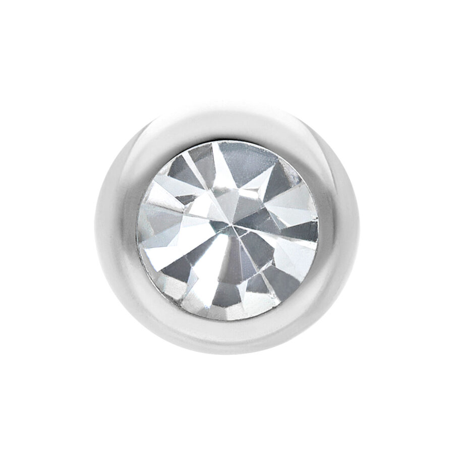 Kristallklare Titan Kugel für Piercings mit 3,0 mm Größe und 1,2 mm Stärke