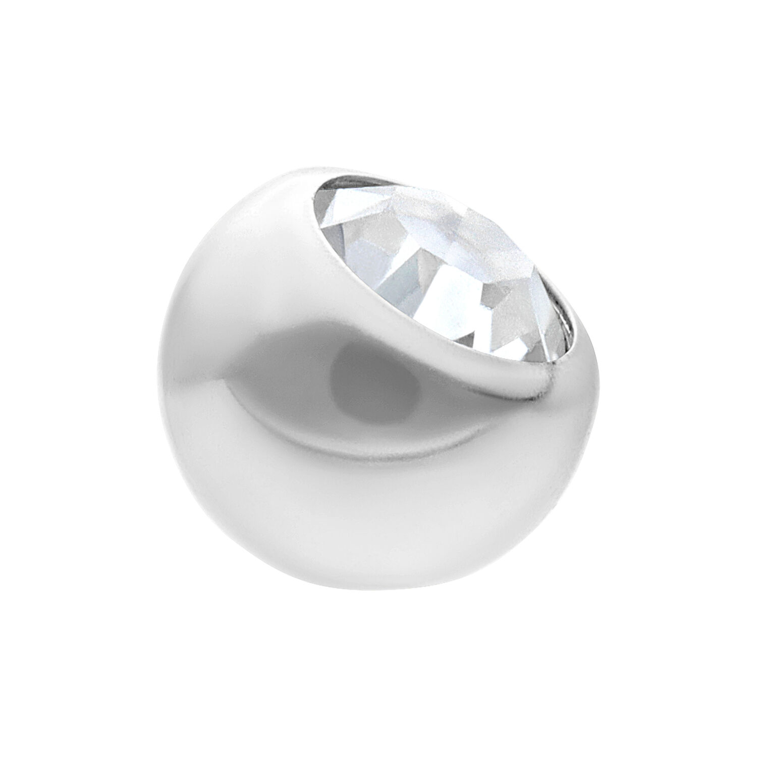 Wildcat Titan Kugel mit Kristall 3,0 mm Weiße Titan Kugel mit klarem Kristall, 3,0 mm Größe