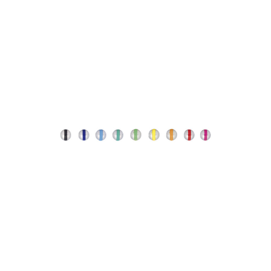 Bunte Titan-Clip-Kugeln von ART-Tech® Reihe von bunten Titan-Clip-Kugeln in Silber mit Farben Pink, Blau, Rot, Orange, Schwarz