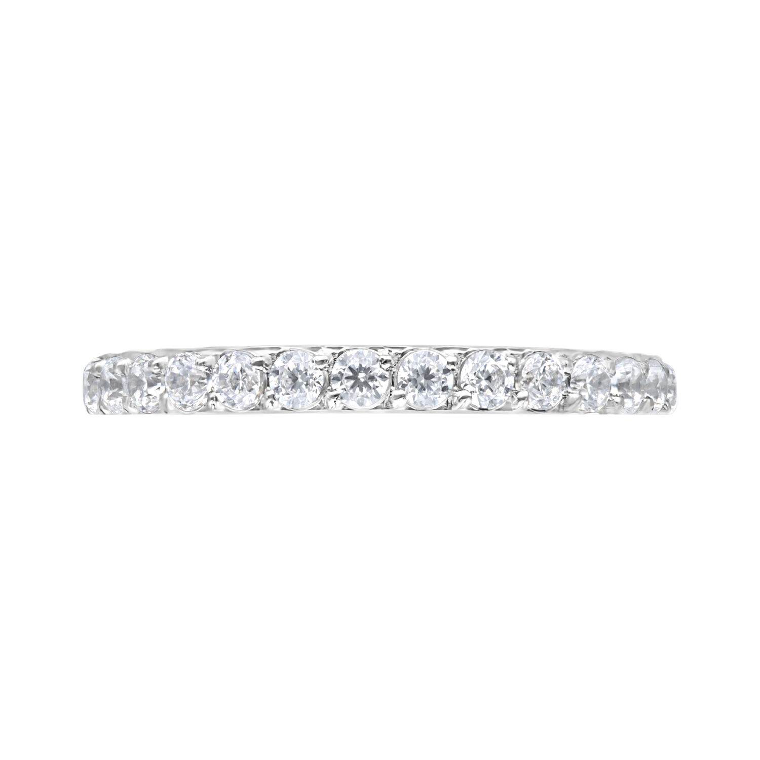Silberfarbener Pave Set Crystal Clicker aus Titan mit klaren Kristallen, 6 mm
