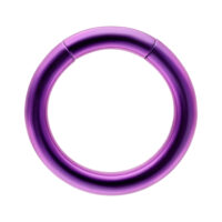 Anodisierter Segmentring Violett 1,2 mm Violetter Segmentring aus Titan mit 1,2 mm Stärke und 8,0 mm Durchmesser auf weißem Hintergrund