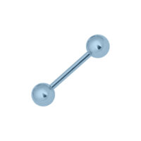 Titan Highline® Light Blue Barbell Hellblauer Titan-Barbell mit zwei Kugeln auf weißem Hintergrund