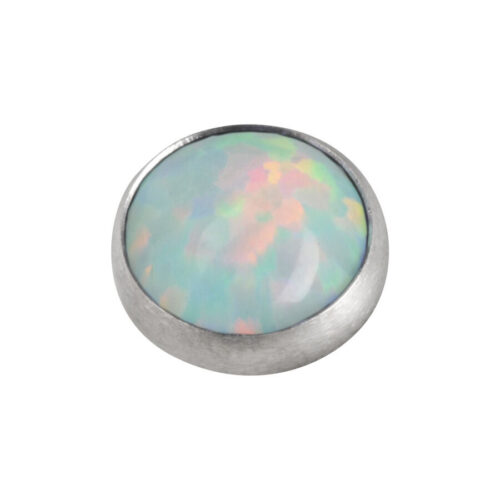 Dermal Anchor Aufsatz mit mintgrünem Opal, Gewindedurchmesser 1,2 mm