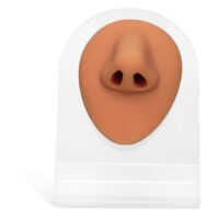 Body Bit Nose - Braun Silikon Braune Nasenform aus Silikon auf weißem Hintergrund
