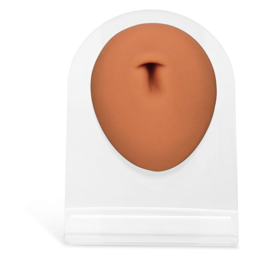Body Bit Belly Button Braun Silikon Display Braunes Body Bit Belly Button aus Silikon auf transparentem Display
