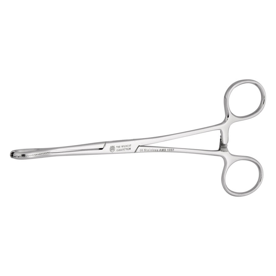 Wildcat® - Open End Sponge Pinzette 6mm Silberne Open End Sponge Pinzette von Wildcat, 6 mm Innendurchmesser, auf weißem Hintergrund