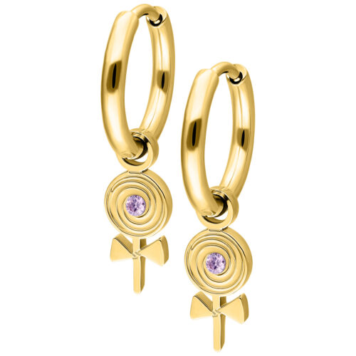 Mini Lollipop Hoops Pair - Gold