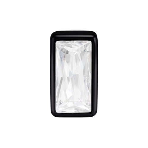 Push Fit Baguette Crystal Attachment - Schwarz