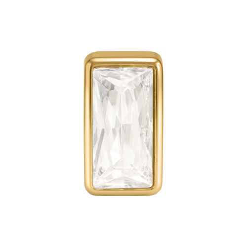 Push Fit Baguette Crystal Attachment - Gold