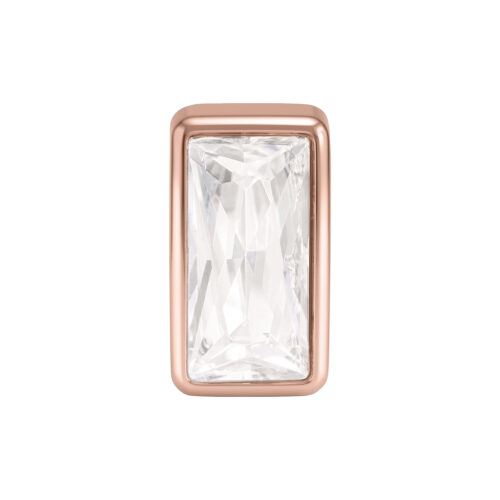 Push Fit Baguette Crystal Attachment - Roségold
