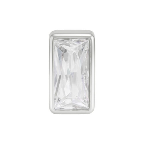 Push Fit Baguette Crystal Attachment - Weißgold