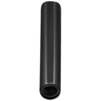 Schwarzes Innengewinde Stab 12,0 mm Schwarzer Metallstab mit Innengewinde, vertikal auf weißem Hintergrund