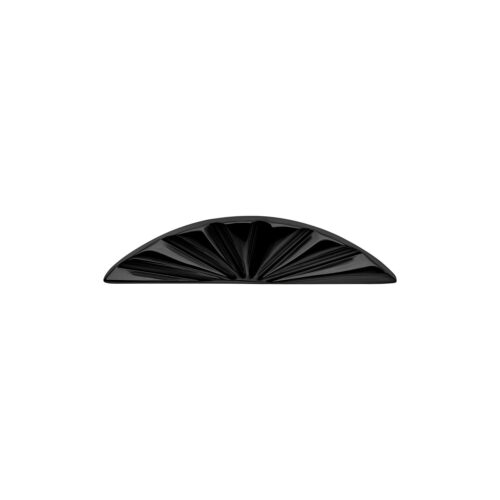 Push Fit Riffled Half Oval Attachment - Schwarz