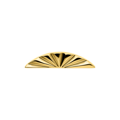 Push Fit Riffled Half Oval Attachment - Gold