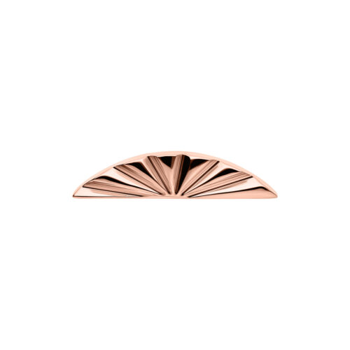 Push Fit Riffled Half Oval Attachment - Roségold