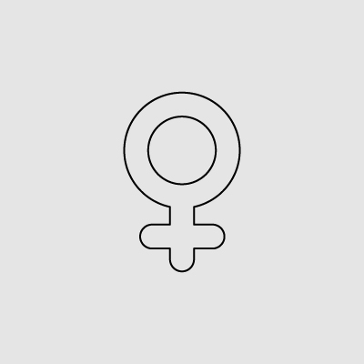 Schwarzes Venus-Symbol auf grauem Hintergrund, Kreis mit Kreuz darunter