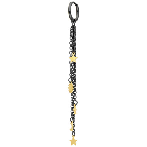 Mystic Night Dangling Hoops Pair
